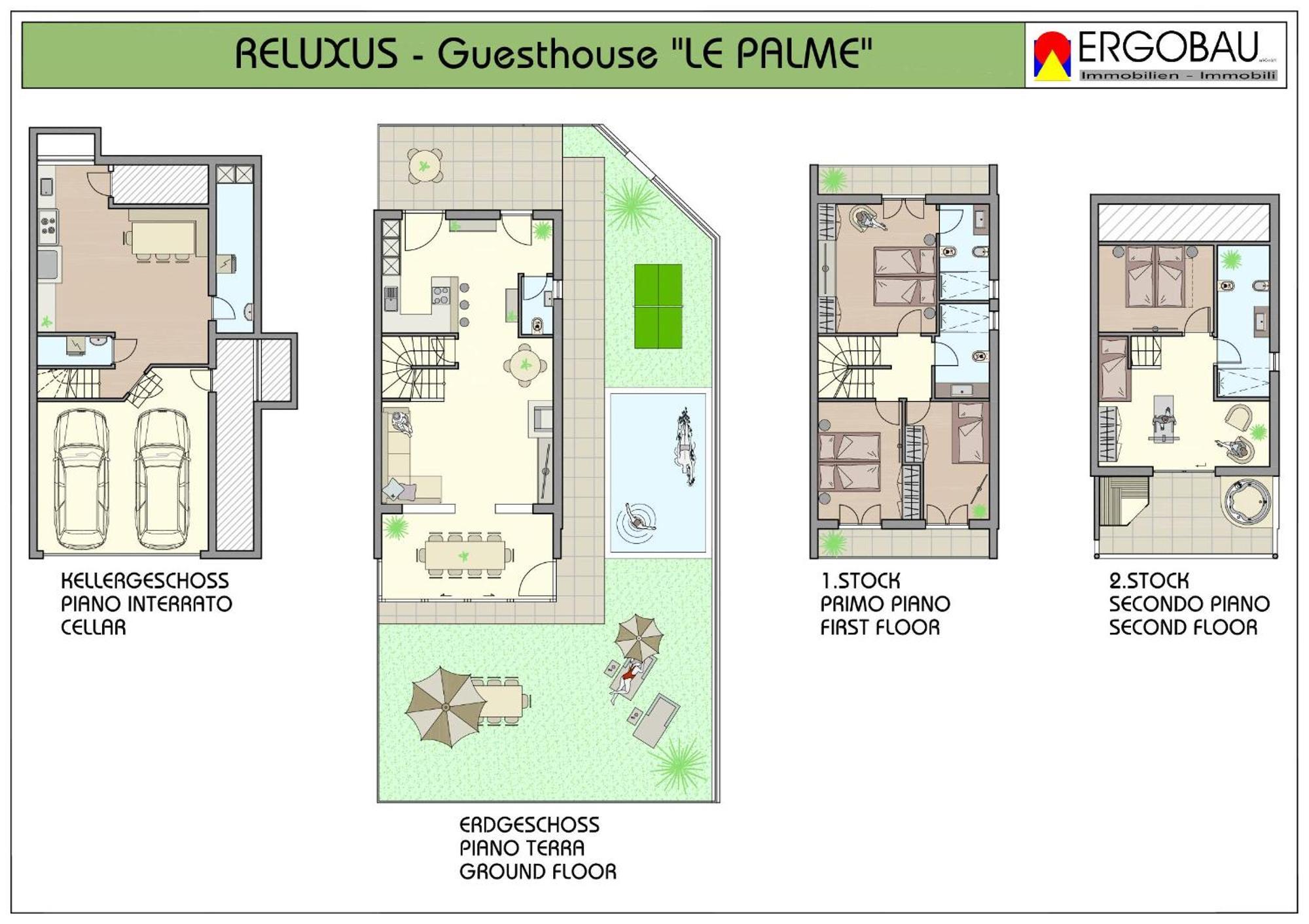 Guesthouse Le Palme Postal / Burgstall Kültér fotó